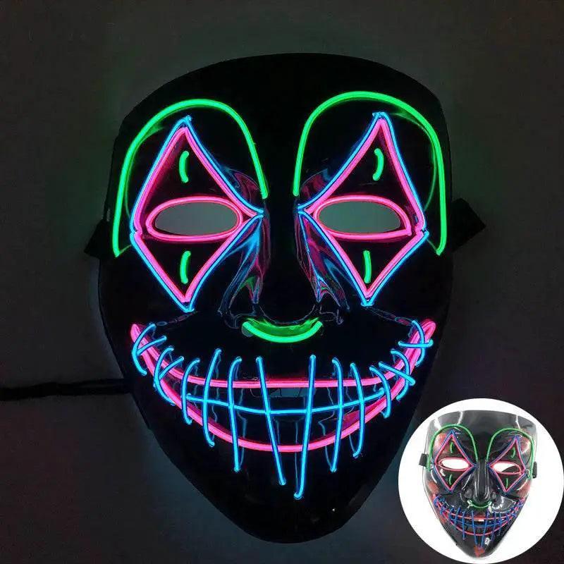  Vibrant LED Face Mask Neon Cosplay Mask Toyland EU -  ToylandEU™