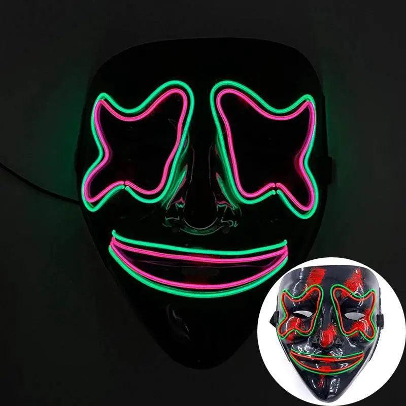  Vibrant LED Face Mask Neon Cosplay Mask Toyland EU -  ToylandEU™