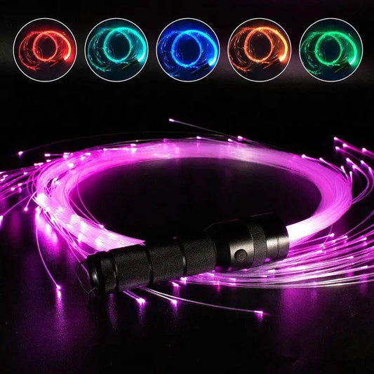Vibrant LED Fiber Optic Whips 140Pcs 0.75mm 40 Colors Party - ToylandEU