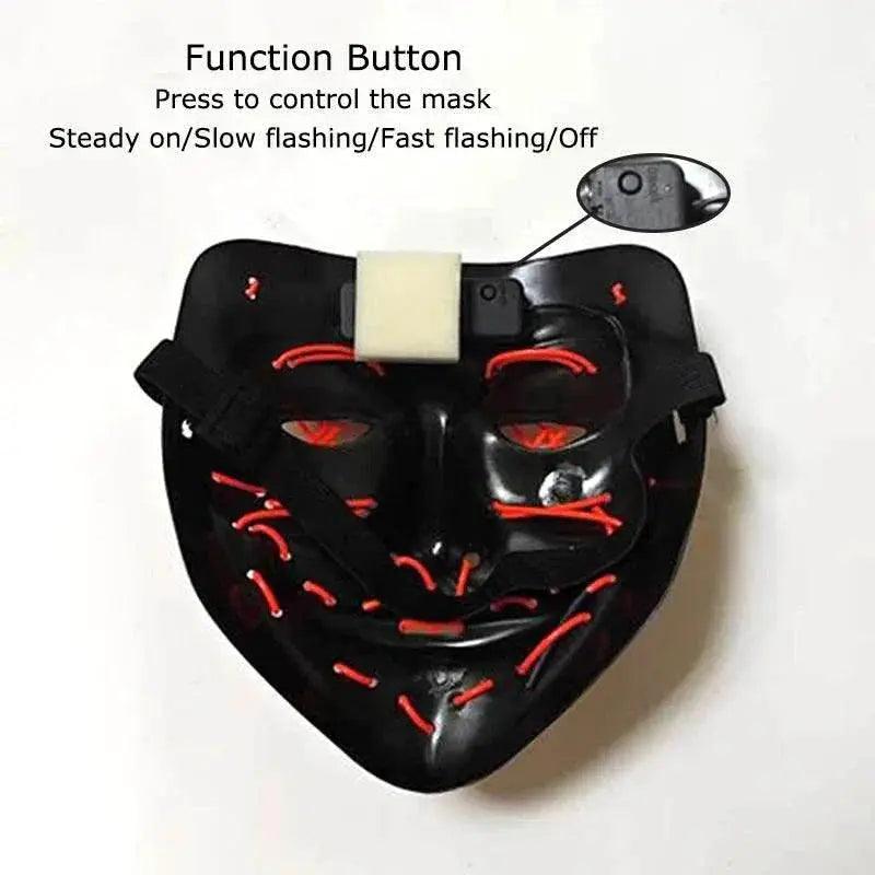 Vibrant LED Purge Neon Glow Mask 2 AAA Toyland EU -  ToylandEU™