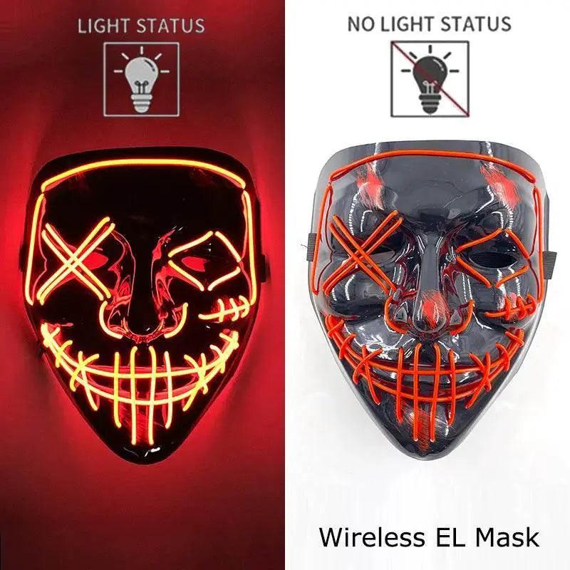  Vibrant LED Purge Neon Glow Mask 2 AAA Toyland EU -  ToylandEU™