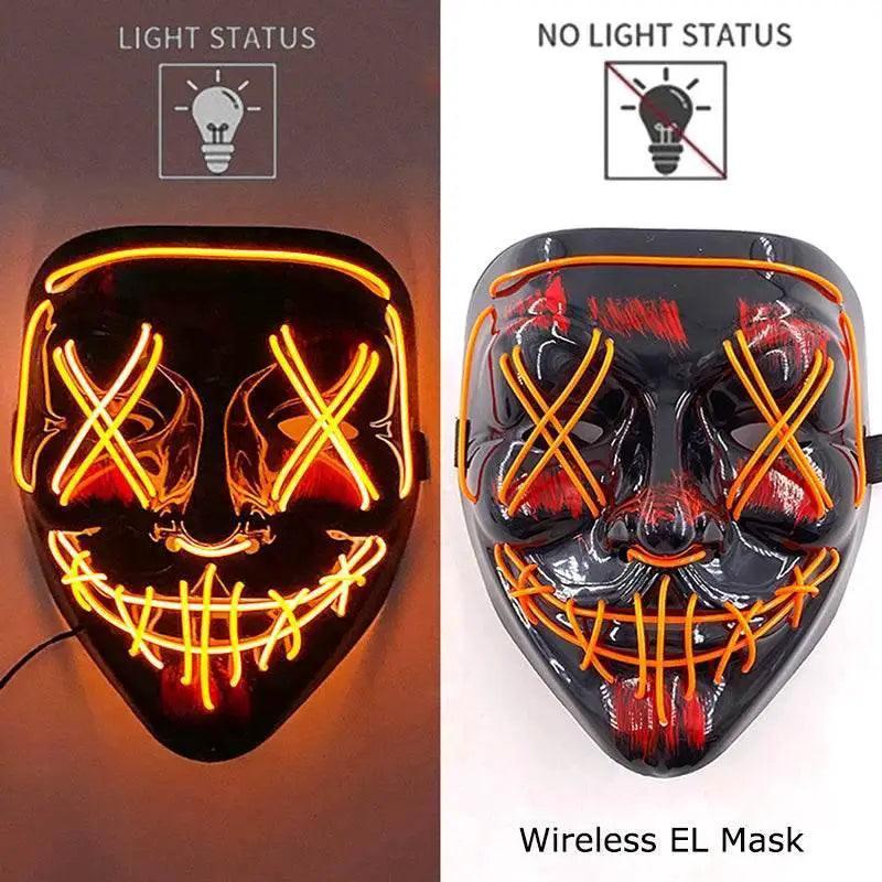  Vibrant LED Purge Neon Glow Mask 2 AAA Toyland EU -  ToylandEU™