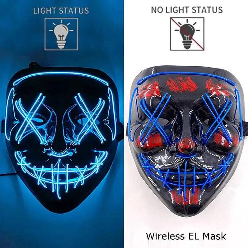  Vibrant LED Purge Neon Glow Mask 2 AAA Toyland EU -  ToylandEU™