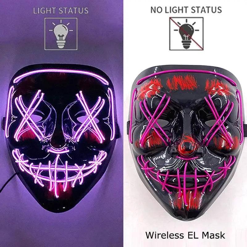  Vibrant LED Purge Neon Glow Mask 2 AAA Toyland EU -  ToylandEU™