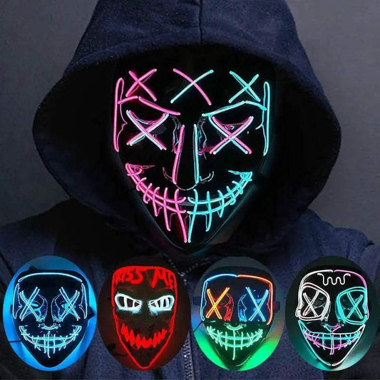  Vibrant LED Purge Neon Glow Mask 2 AAA Toyland EU -  ToylandEU™
