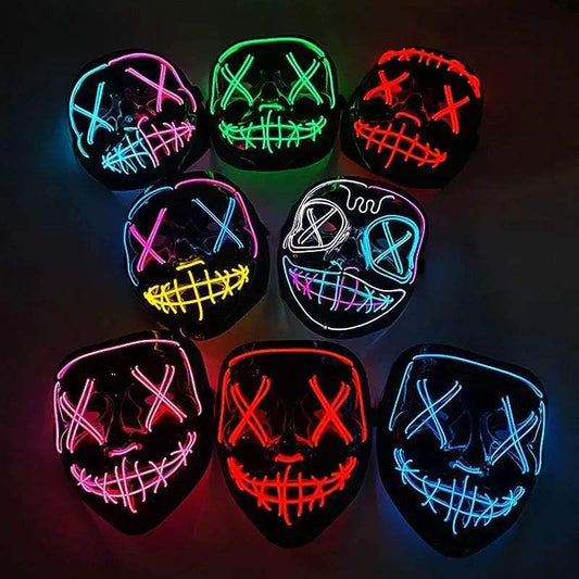  Vibrant LED Purge Neon Glow Mask 2 AAA Toyland EU -  ToylandEU™
