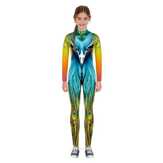 Vibrant Peacock 3D Costume - Unisex Kids' Halloween Costume Delight - ToylandEU