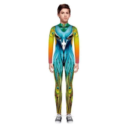 Vibrant Peacock 3D Costume - Unisex Kids' Halloween Costume Delight - ToylandEU
