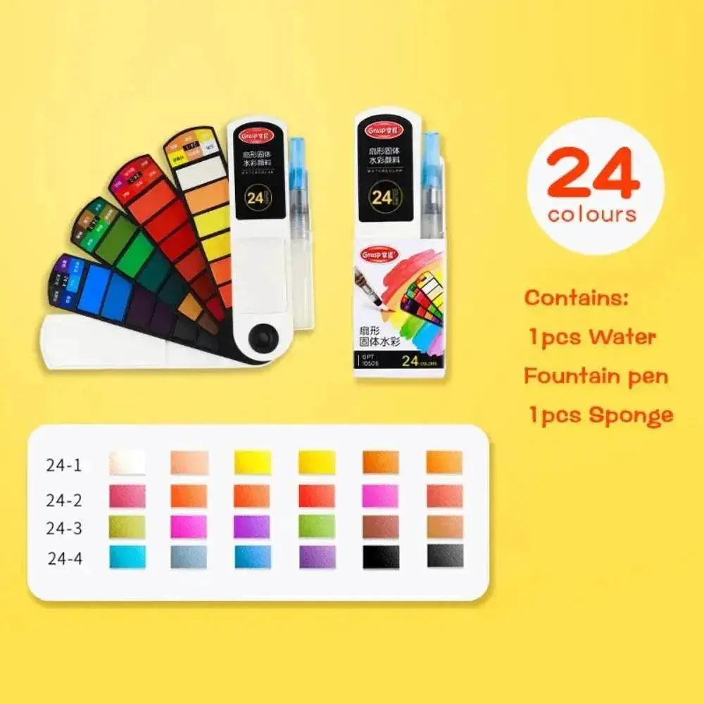  Vibrant Portable Watercolor Paint Set - Toylandeu -  ToylandEU™