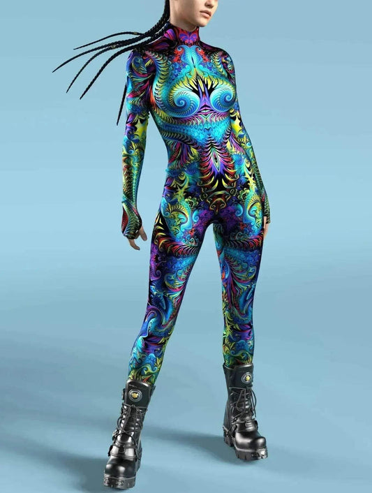  Vibrant Rainbow Jumpsuits Front Zip Toyland EU -  ToylandEU™
