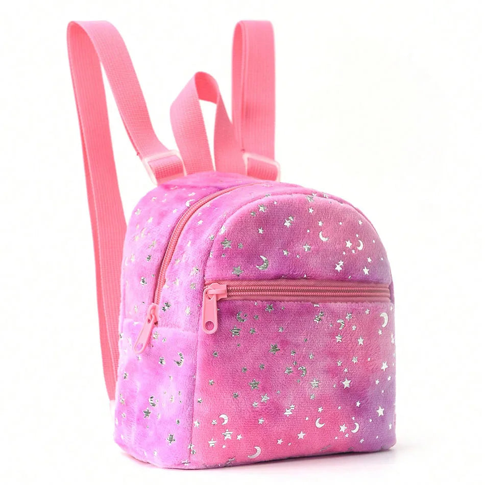 Vibrant Rainbow PU Quilted Mini Backpack Unicorn Print Plaid For Girls Ages 4 To 6 Daily Wear - ToylandEU