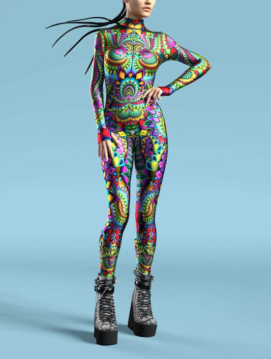 Vibrant Rainbow Print Jumpsuits For Women And Kids - ToylandEU