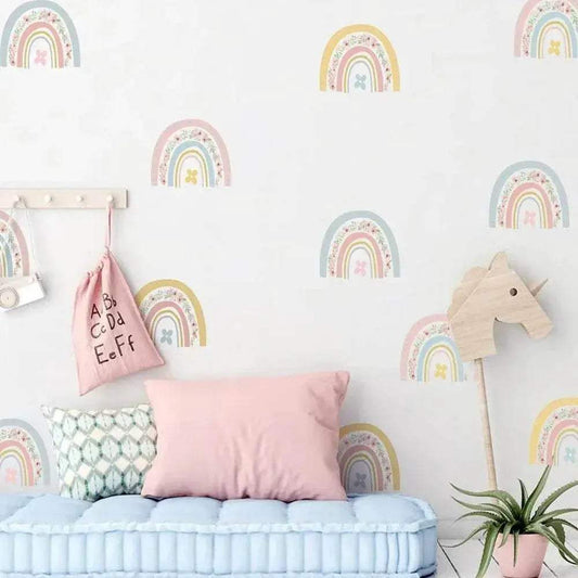  Vibrant Rainbow Wall Stickers Vinyl 36 Pcs Toyland EU -  ToylandEU™