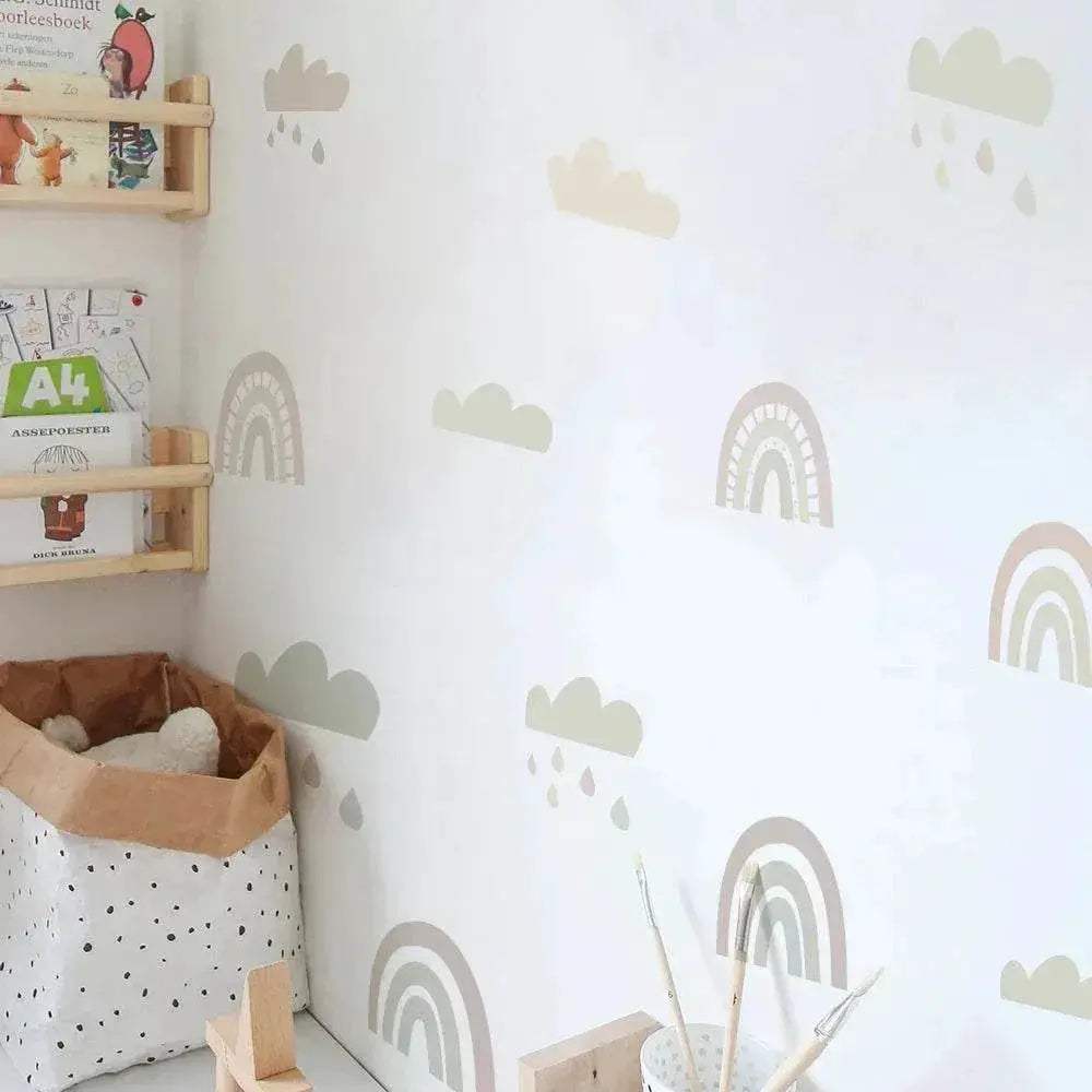  Vibrant Rainbow Wall Stickers Vinyl 36 Pcs Toyland EU -  ToylandEU™