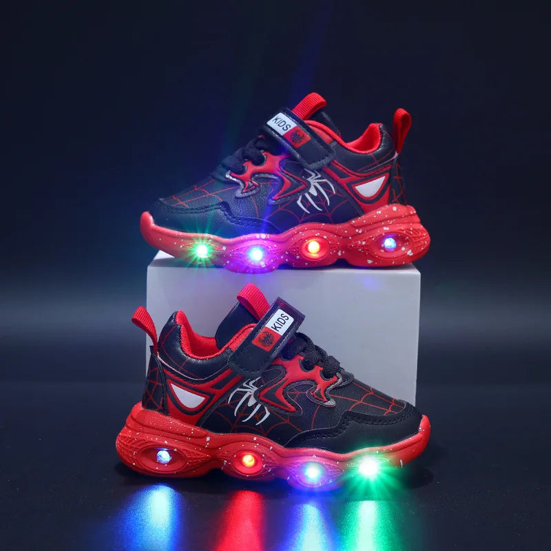 Vibrant Sneakers With Spiderman Mesh LED Lighted For Boys - ToylandEU