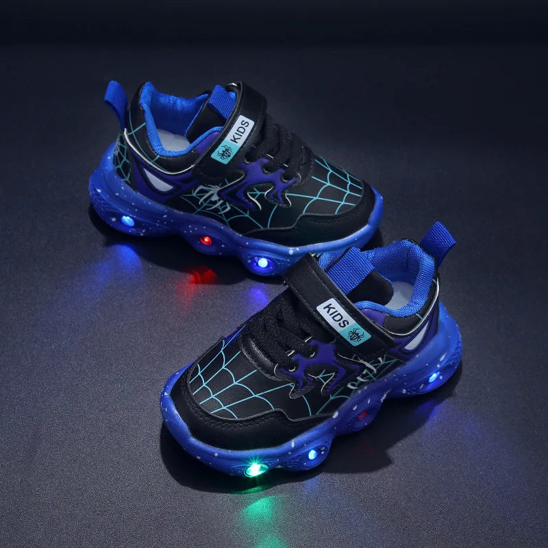 Vibrant Sneakers With Spiderman Mesh LED Lighted For Boys - ToylandEU