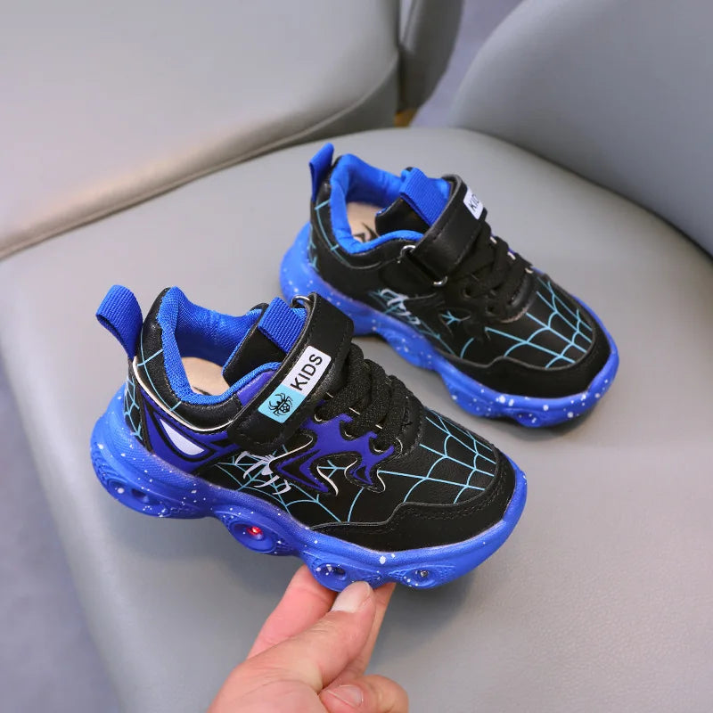 Vibrant Sneakers With Spiderman Mesh LED Lighted For Boys - ToylandEU