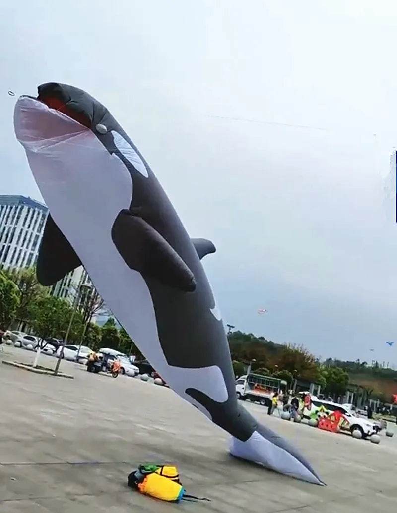 Vibrant Soft Shark Kite with Playful Orca Companion for Fun Flights - ToylandEU