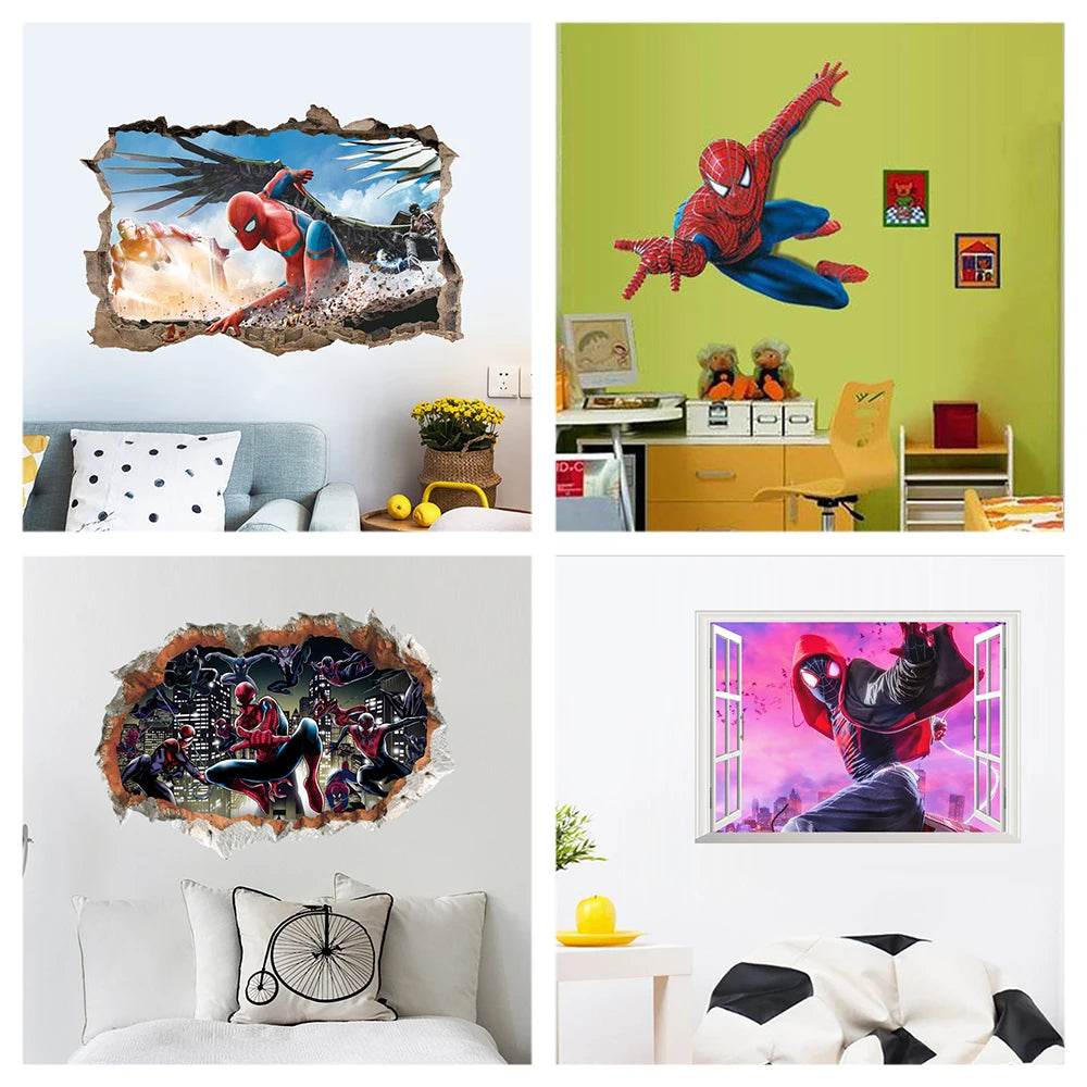 Vibrant Spiderman Wall Stickers 3D PVC For Kids Room - ToylandEU