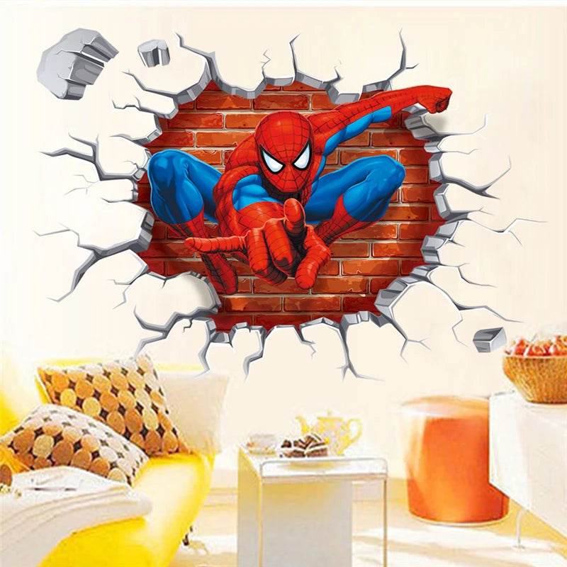 Vibrant Spiderman Wall Stickers 3D PVC For Kids Room - ToylandEU