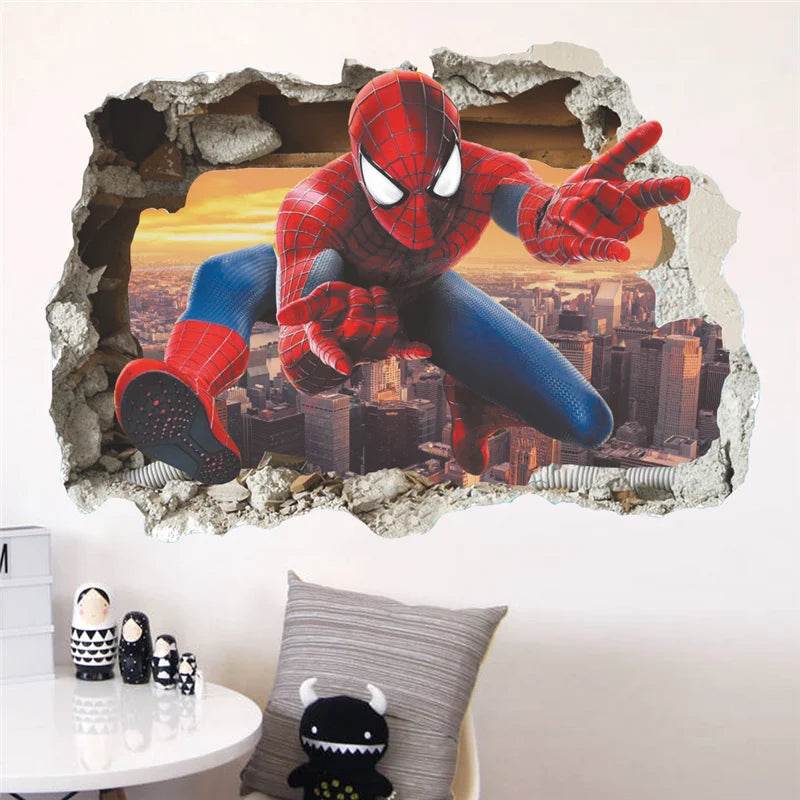 Vibrant Spiderman Wall Stickers 3D PVC For Kids Room - ToylandEU