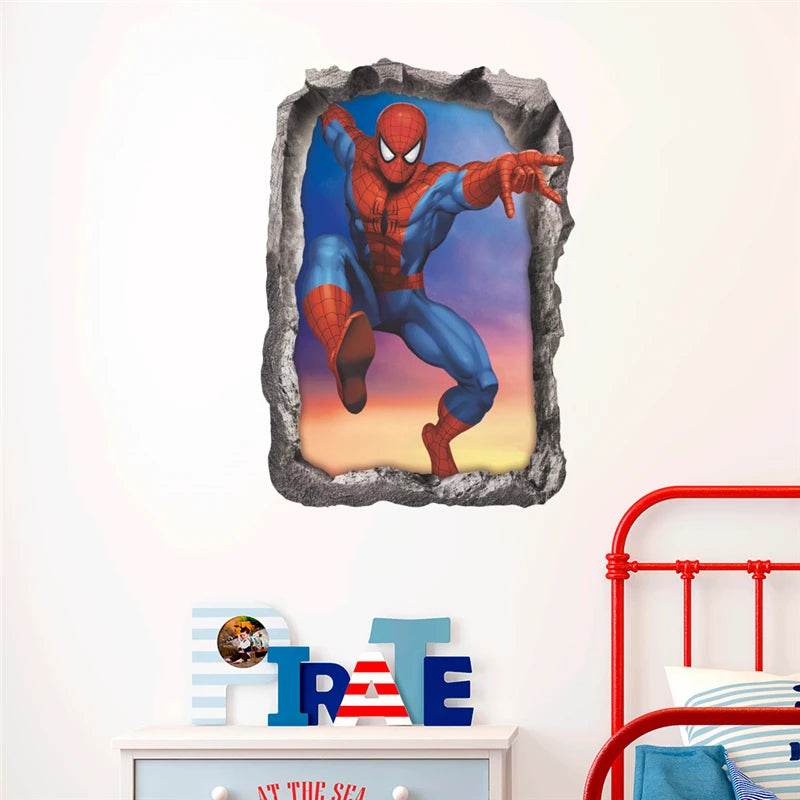 Vibrant Spiderman Wall Stickers 3D PVC For Kids Room - ToylandEU