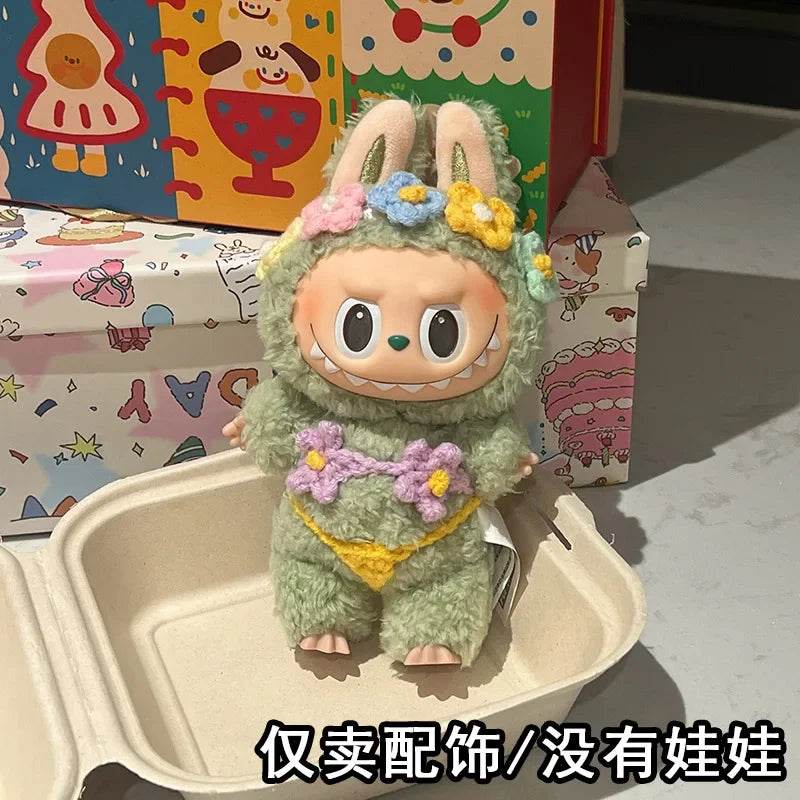 Vibrant Summer Bikini Doll Accessories Set with Colorful Floral Design for Labubu V1 V2 V3 Dolls Labubu - ToylandEU