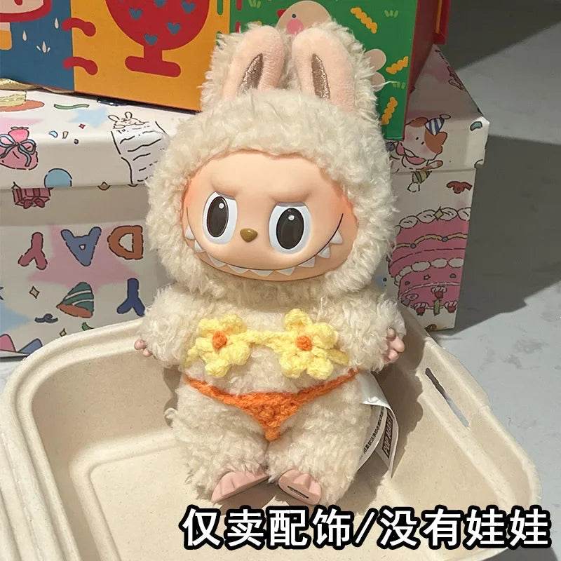 Vibrant Summer Bikini Doll Accessories Set with Colorful Floral Design for Labubu V1 V2 V3 Dolls Labubu - ToylandEU