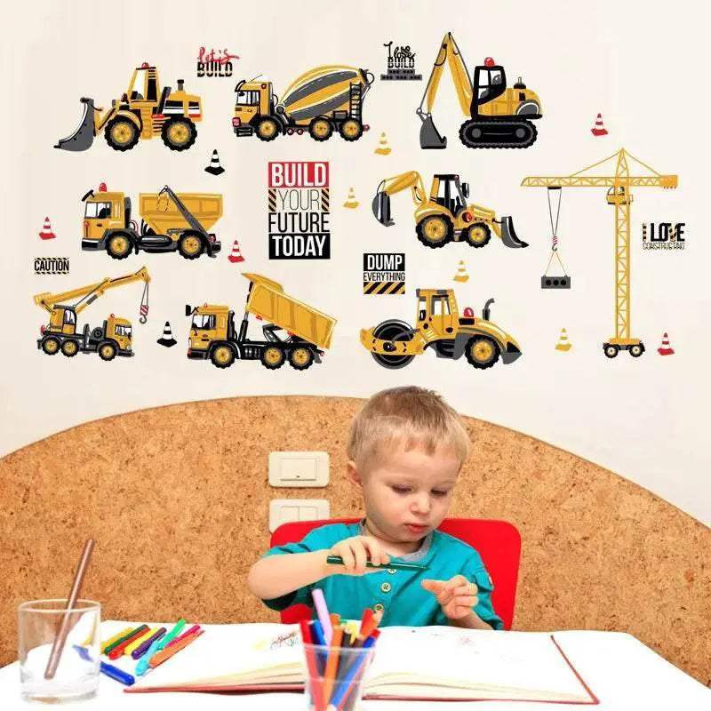  Vibrant Tractor Wall Sticker 45cmx60cm Toyland EU -  ToylandEU™