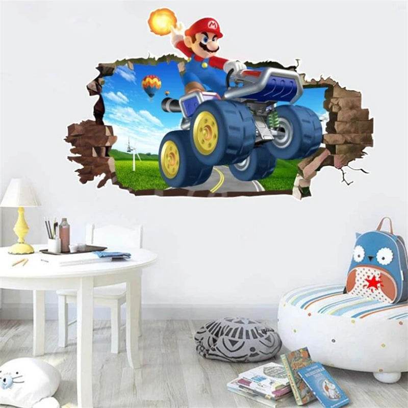 Vibrant Wall Sticker 3D Cartoon Design For Kids Rooms - ToylandEU