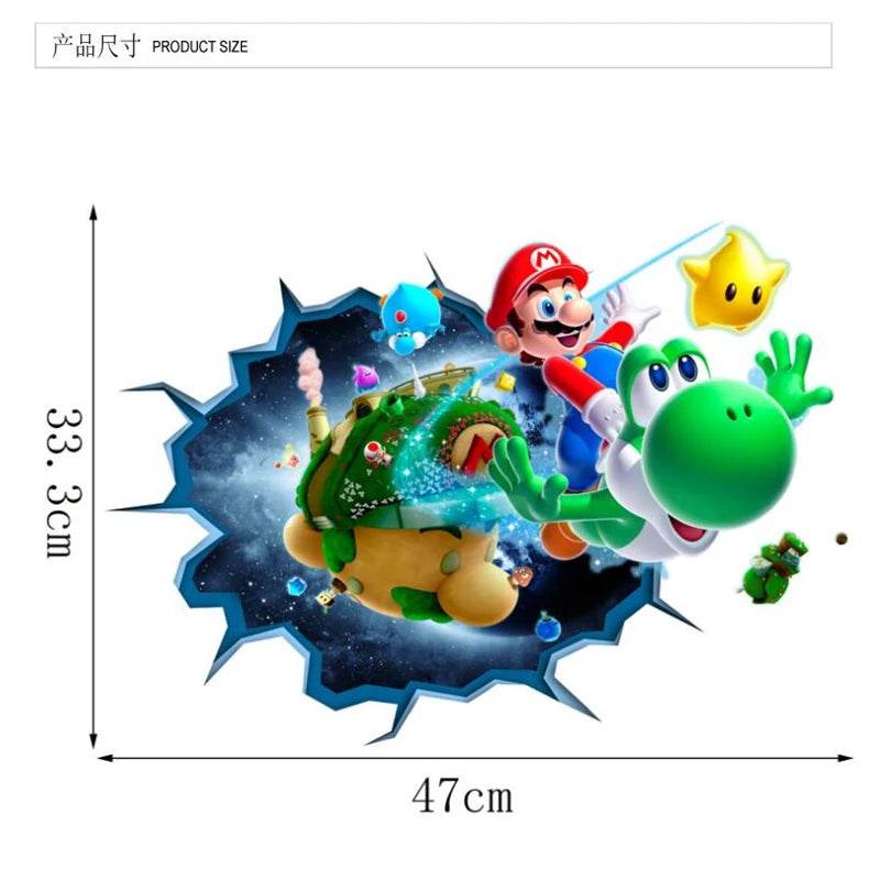 Vibrant Wall Sticker 3D Cartoon Design For Kids Rooms - ToylandEU