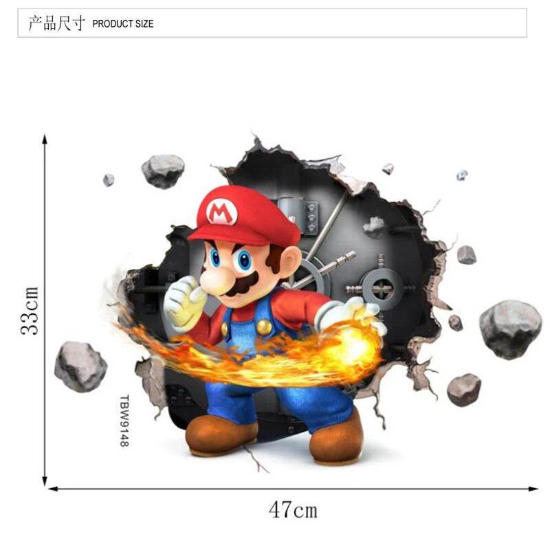 Vibrant Wall Sticker 3D Cartoon Design For Kids Rooms - ToylandEU