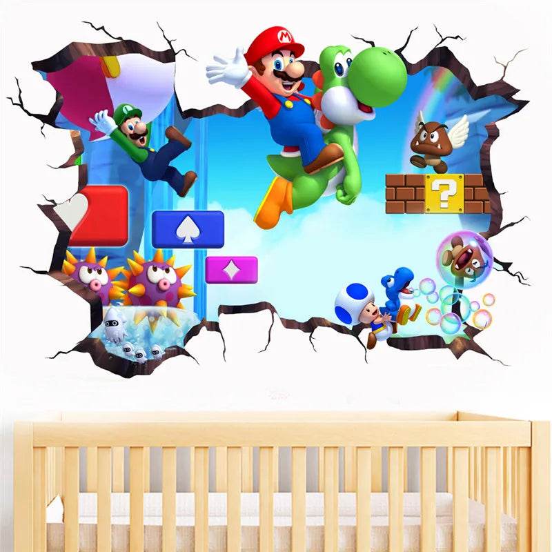 Vibrant Wall Sticker 3D Cartoon Design For Kids Rooms - ToylandEU