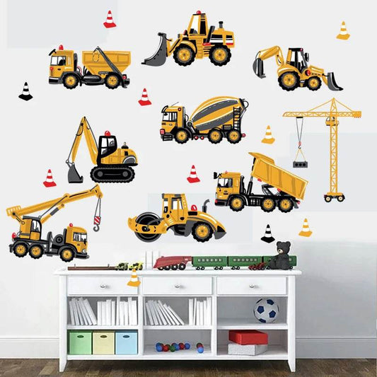 Vibrant Wall Stickers Cartoon Tractor For Kids Rooms - ToylandEU