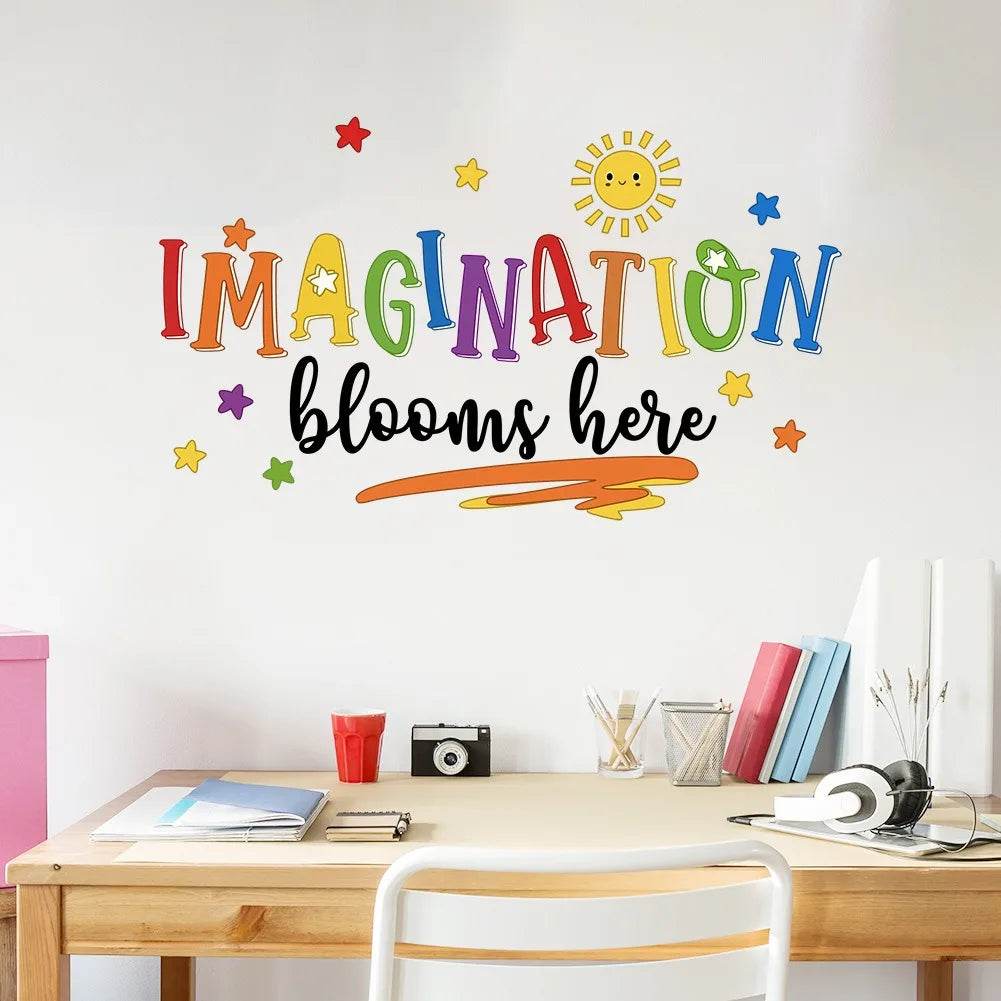 Vibrant Wall Stickers English Phrase Self Adhesive For Kids - ToylandEU