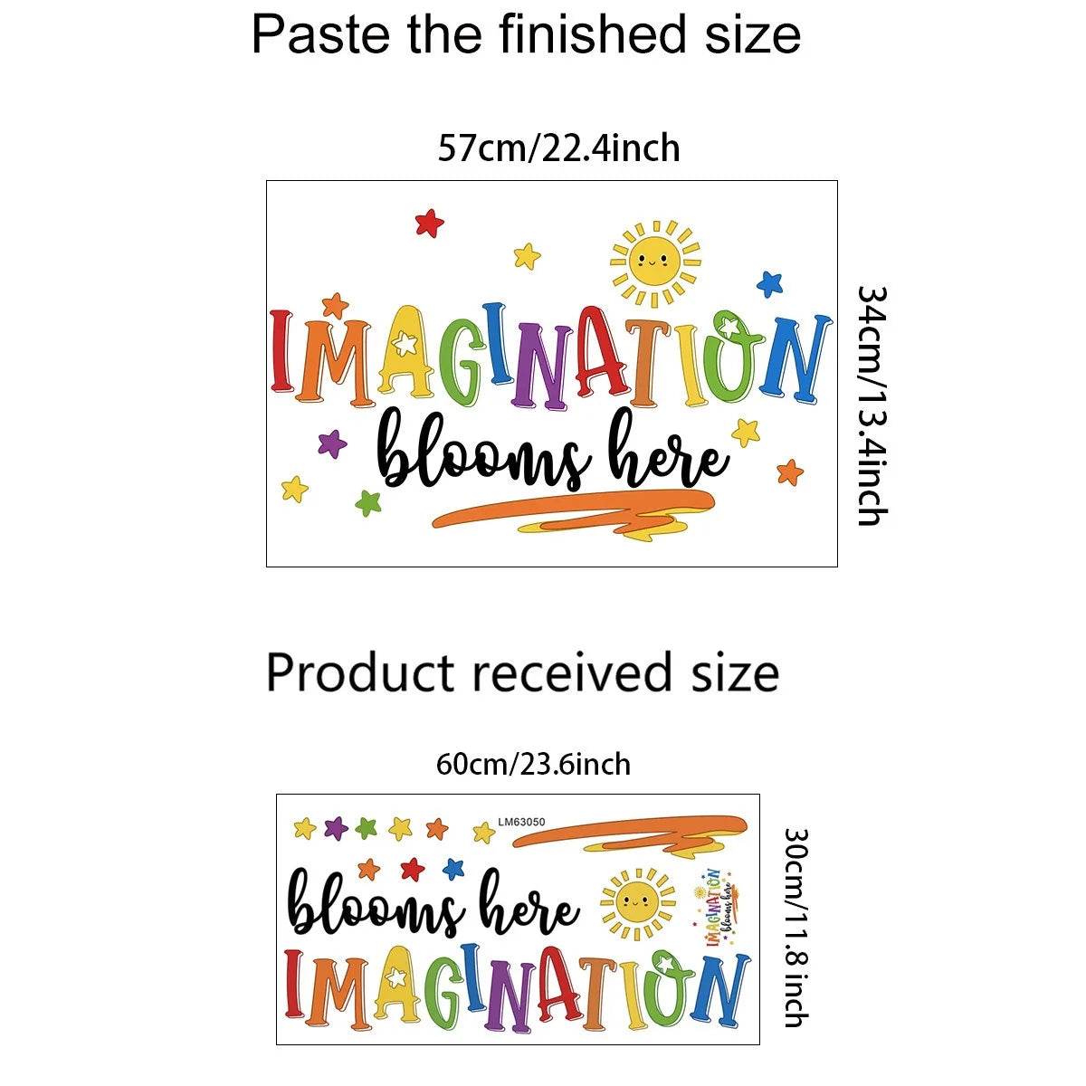 Vibrant Wall Stickers English Phrase Self Adhesive For Kids - ToylandEU