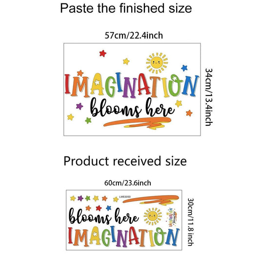 Vibrant Wall Stickers English Phrase Self Adhesive For Kids - ToylandEU