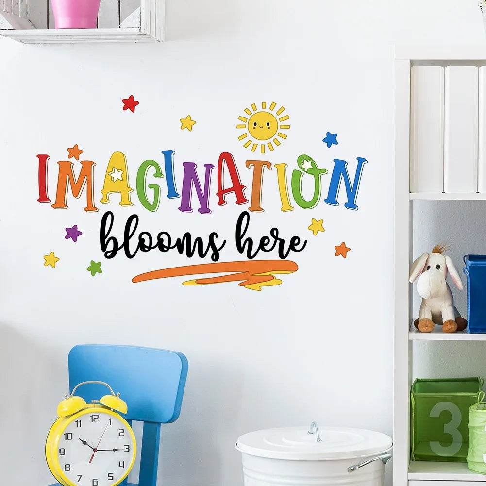 Vibrant Wall Stickers English Phrase Self Adhesive For Kids - ToylandEU