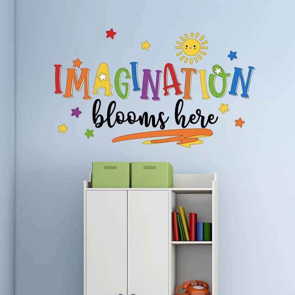 Vibrant Wall Stickers English Phrase Self Adhesive For Kids - ToylandEU