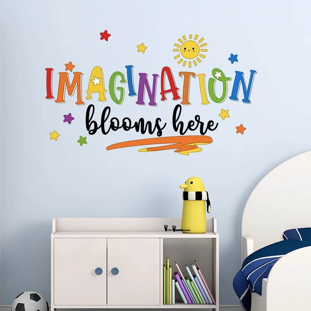 Vibrant Wall Stickers English Phrase Self Adhesive For Kids - ToylandEU