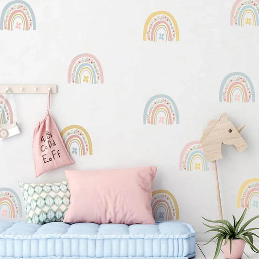 Vibrant Wall Stickers Rainbow Vinyl 36 Pcs For Girls Room - ToylandEU