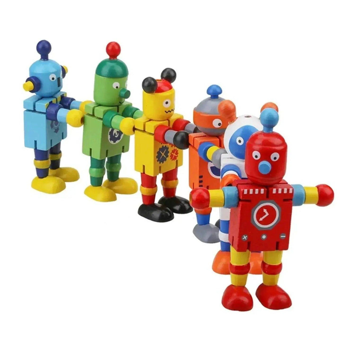  Vibrant Wooden Adaptable Robot Toy - Fun Learning for Kids -  ToylandEU™