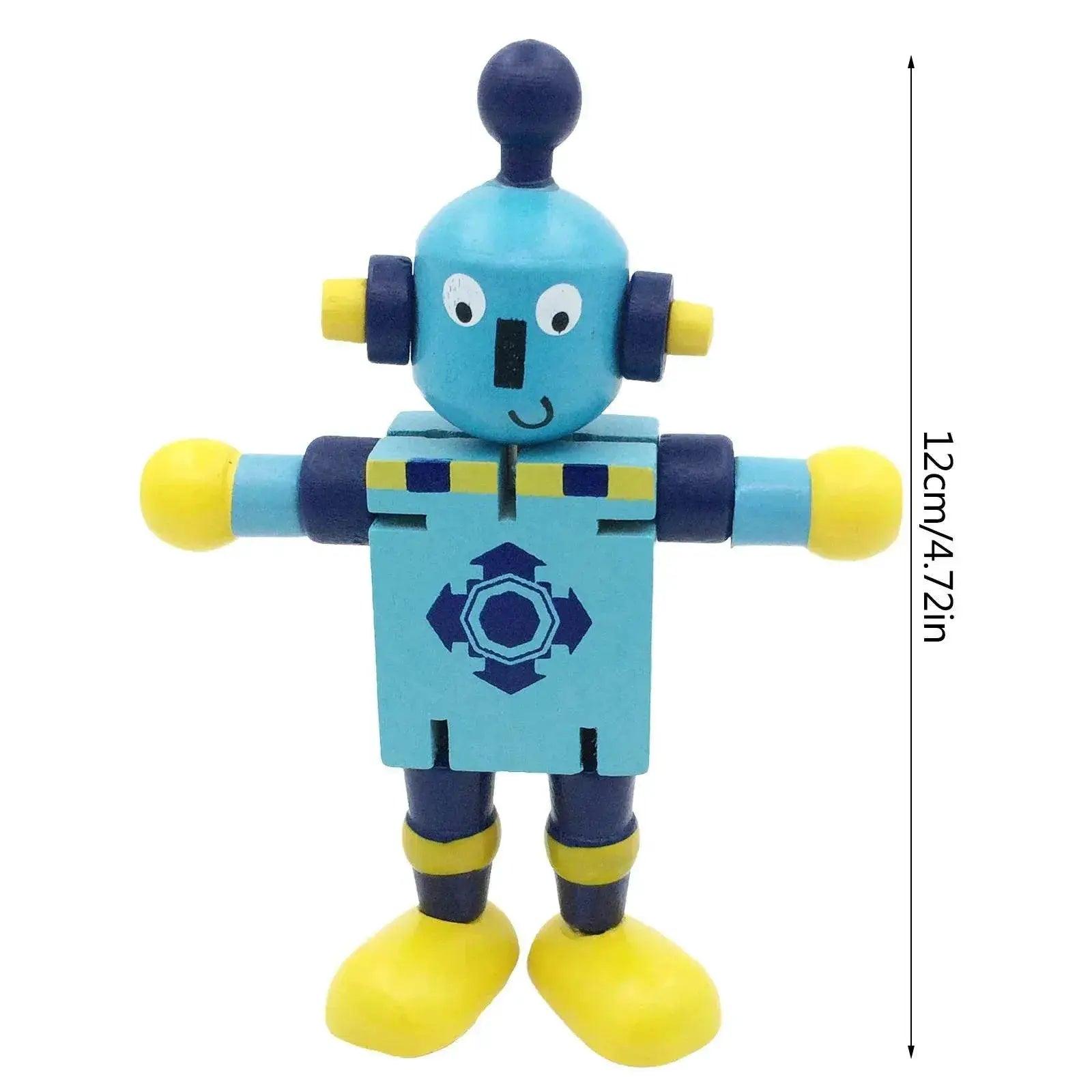  Vibrant Wooden Adaptable Robot Toy - Fun Learning for Kids -  ToylandEU™