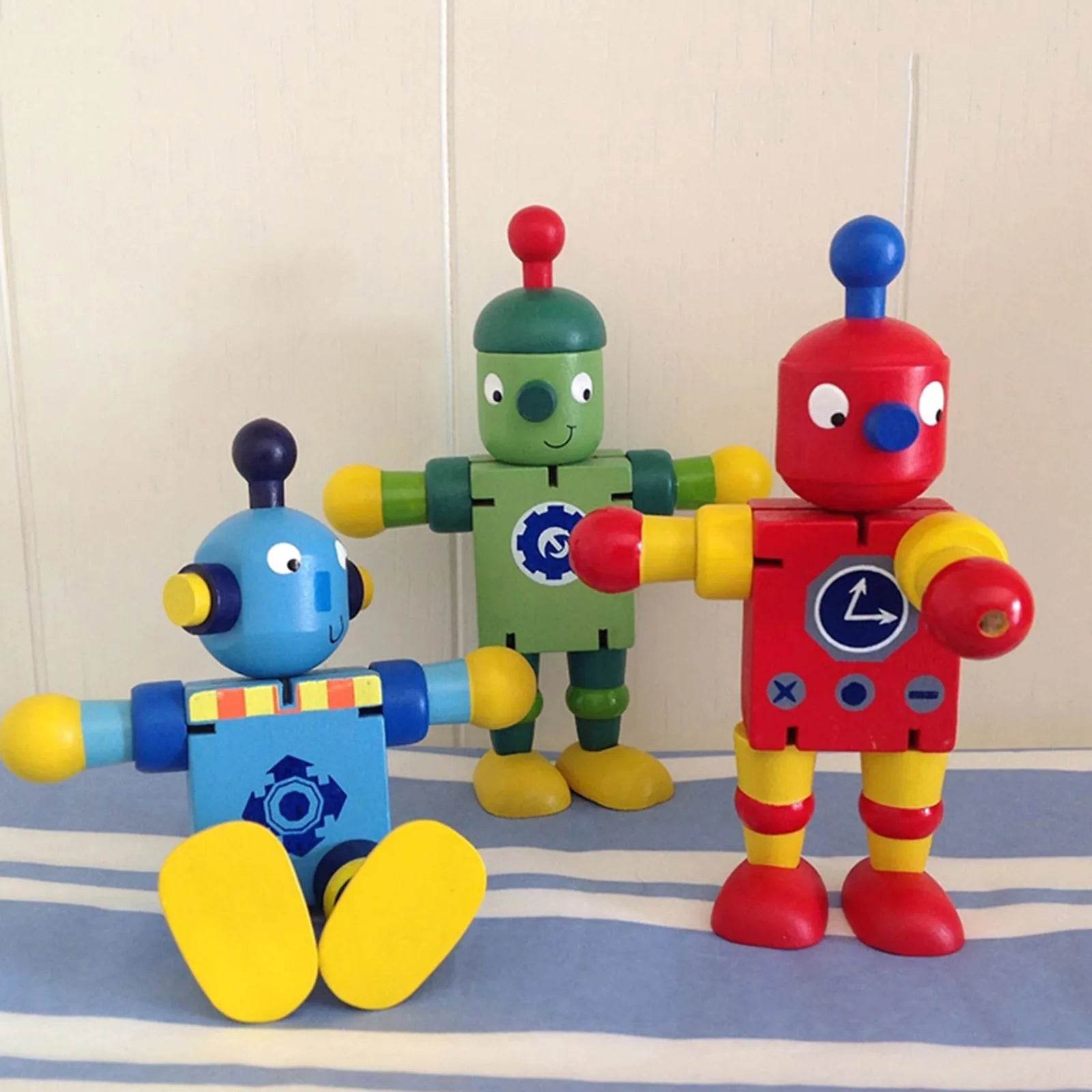 Vibrant Wooden Adaptable Robot Toy - Fun Learning for Kids - ToylandEU