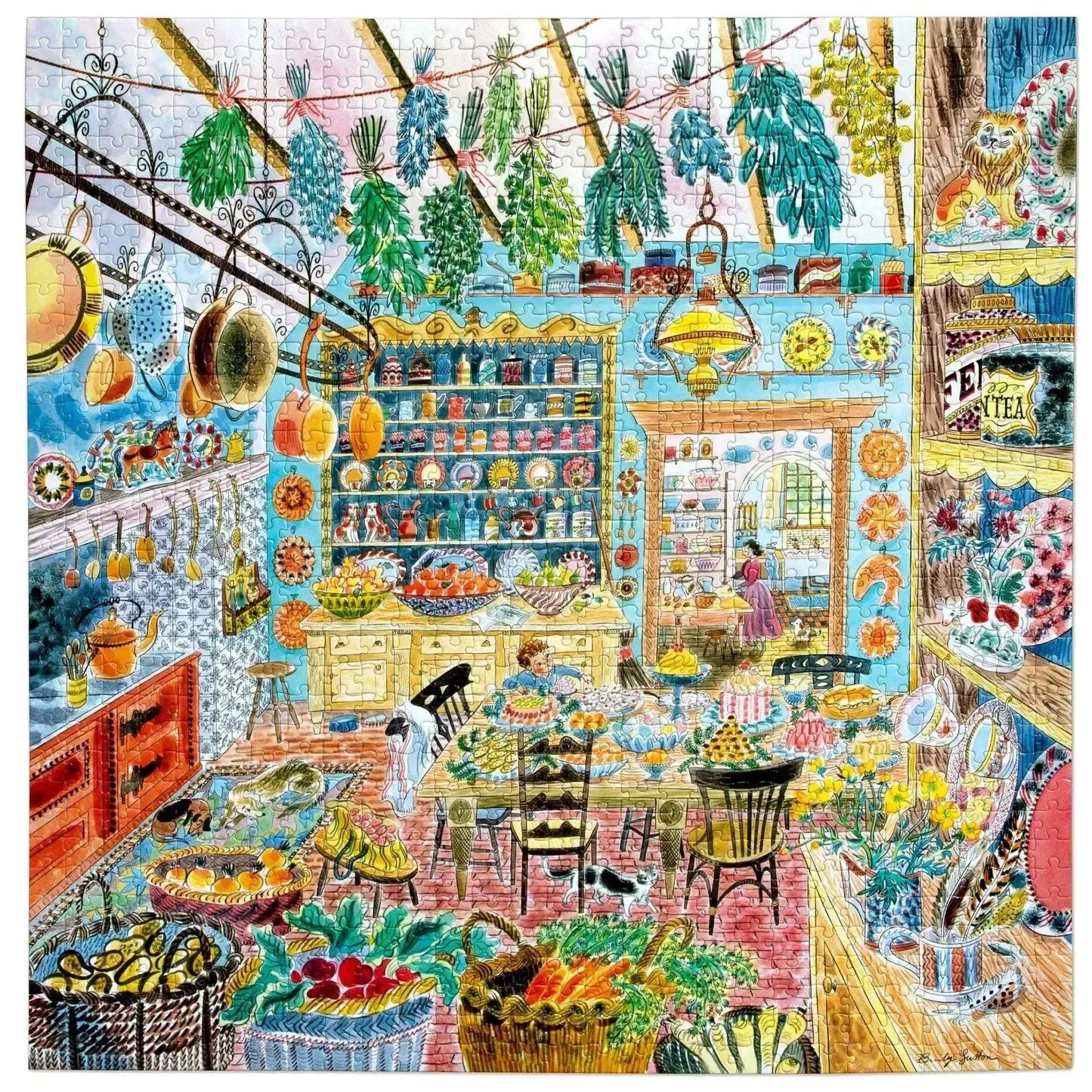 Victorian Kitchen 1000 Piece Jigsaw Puzzle Enchanting Baking Scene - ToylandEU