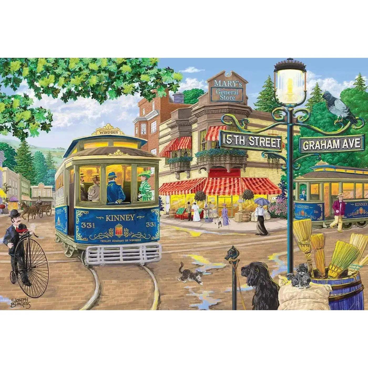 Victorian Street Wood Jigsaw Puzzle Eco Friendly Double Sided - ToylandEU