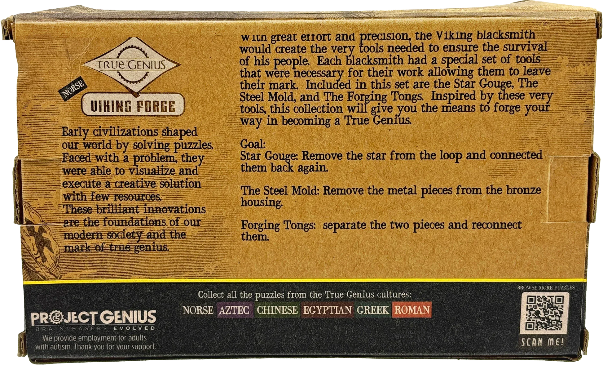 Viking Metal Puzzle Set Three Challenging Brain Teasers - ToylandEU