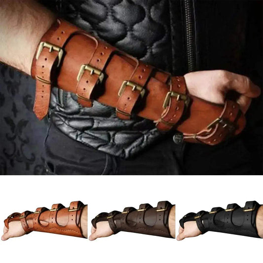 Viking Gauntlet Bracer Leather Arm Armor For Cosplay - ToylandEU