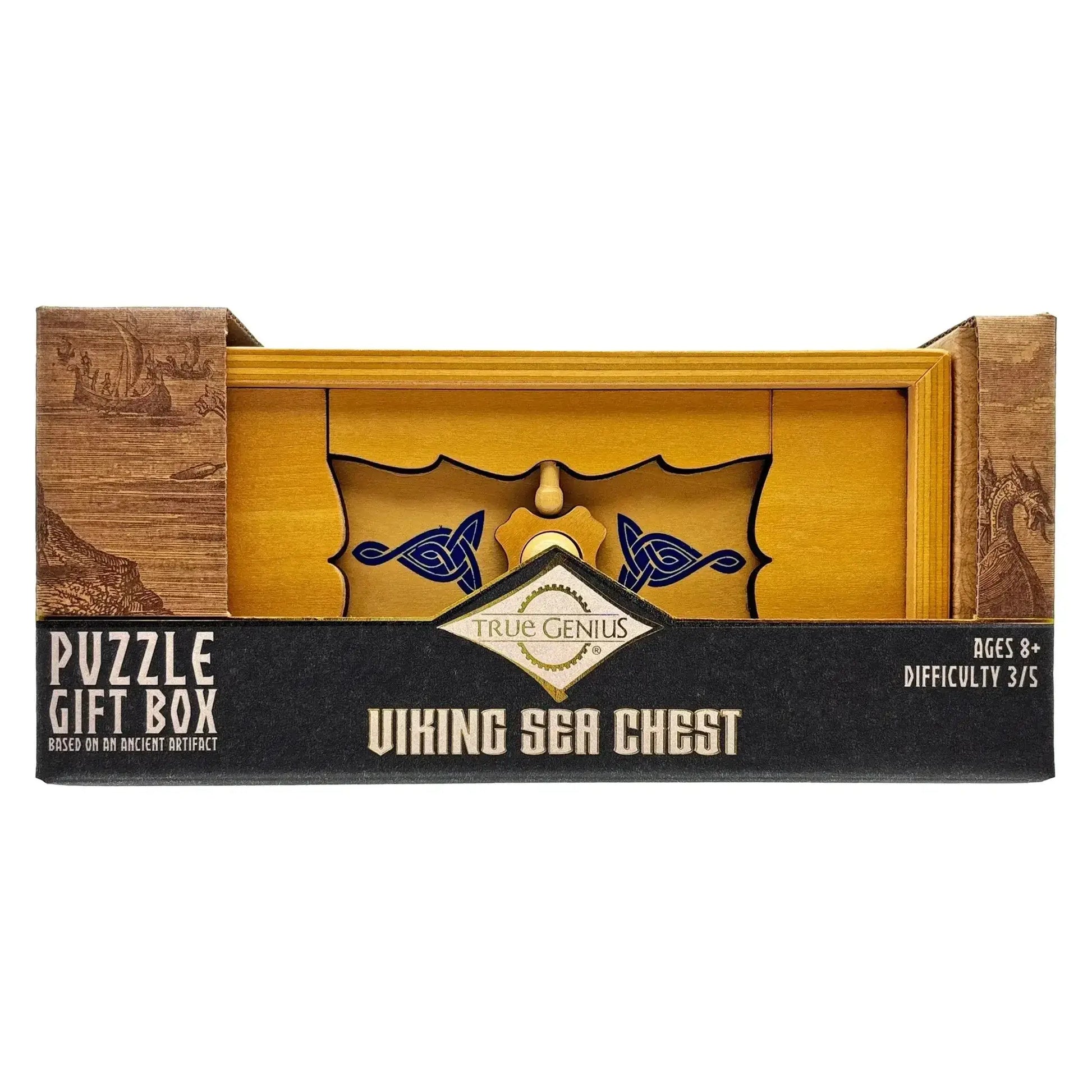 Viking Sea Chest Puzzle Box With Gift Card Slot Treasure - ToylandEU