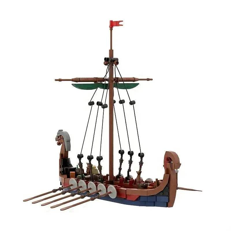 Viking Ship Building Blocks Set For Educational Fun - ToylandEU